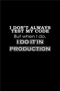 I Don't Always Test My Code But When I Do, I Do It In Production