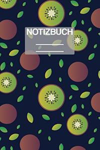 Notizbuch A5 Muster Kiwi