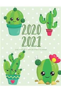 Daily Planner 2020-2021 Cactus Succulent 15 Months Gratitude Hourly Appointment Calendar