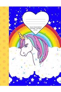 Unicorn Clouds Notebook: School Supplies Primary Composition Book for Kids
