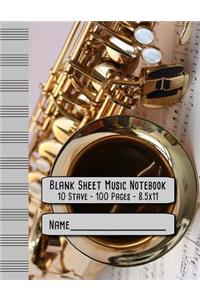 Blank Sheet Music Notebook