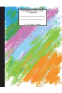 Wide Ruled Composition Notebook. 8.5