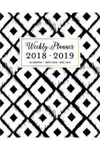 Weekly Planner 2018 - 2019, 16 Month Sept 2018 - Dec 2019