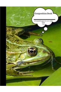 Composition Book 100 Sheet/200 Pages 8.5 X 11 In.-Wide Ruled- Frog