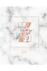 Weekly & Monthly Planner 2019