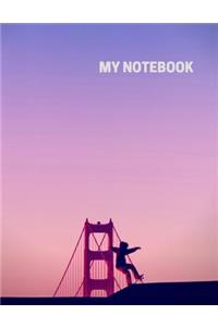 My Notebook. for Skateboarding Fans. Blank Lined Planner Journal Diary.