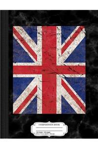 Vintage Union Jack Flag Composition Notebook