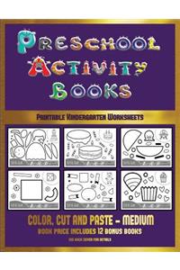 Printable Kindergarten Worksheets (Preschool Activity Books - Medium)