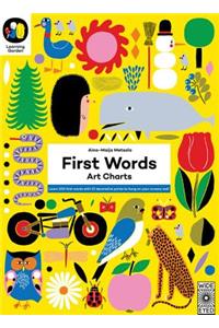 First Words: Art Charts: Learn 100 First Words with 12 Decorative Prints to Hang on Your Nursery Wall