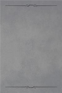 French Grey 101 - Blank Notebook with Bars & Scrolls Borders