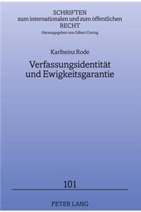 Verfassungsidentitaet Und Ewigkeitsgarantie