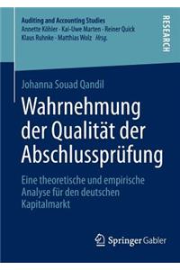 Wahrnehmung der Qualität der Abschlussprüfung