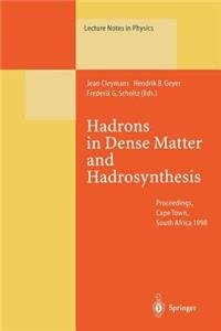 Hadrons in Dense Matter and Hadrosynthesis