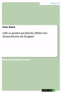 Gibt es gender-spezifische Effekte bei Deutschnoten im Zeugnis?