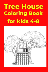 Tree House Coloring Book for kids 4-8