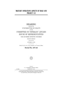 Military operations aspects of SHAD and Project 112