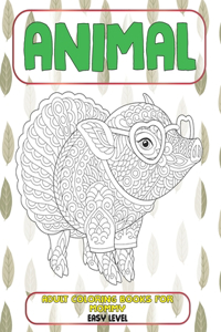 Adult Coloring Books for Mommy - Animal - Easy Level