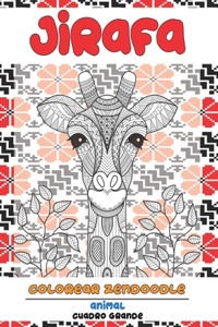 Colorear Zendoodle - Cuadro grande - Animal - Jirafa