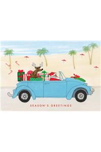 Santa's Beach Cruise Holiday Notecards