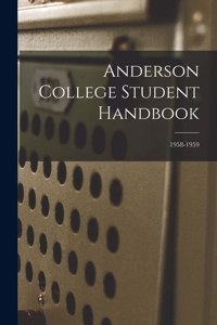 Anderson College Student Handbook; 1958-1959