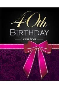 40th Birthday Guest Book