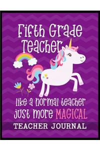 Fifth Grade Teacher like a normal teacher just more Magical Teacher Journal
