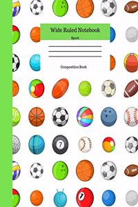Wide Ruled Notebook Sport Composition Book