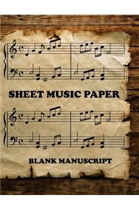 Sheet Music Paper Blank Manuscript