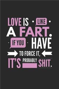 Love Is Like a Fart If You Have to Force It It's Probably Shit