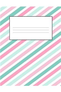 Color Stripes 8.5 x 11 150 Pages Journal Notebook