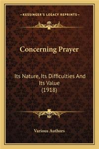 Concerning Prayer