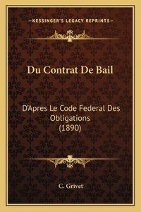 Du Contrat De Bail