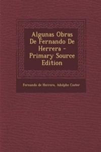 Algunas Obras de Fernando de Herrera