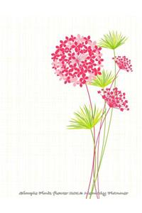 Simple Pink Flower 2016 Monthly Planner
