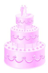 Wedding Journal Pink Wedding Cake