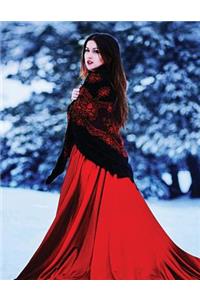Red Maiden in Winter Blank Sketchbook