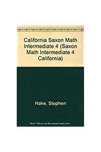 California Saxon Math Intermediate 4