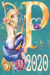 2020 Weekly Planner - Monogram Mermaid Initial 