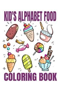 Kid's Alphabet Food Coloring Book