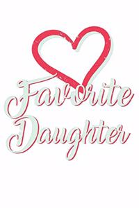 Favorite Daughter Heart Distressed Vintage Faded Design