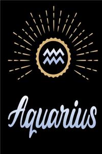 Aquarius Star Sign Notebook