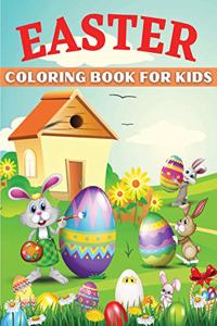 Easter Coloring Book For Kids Ages 4-8