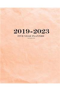 2019-2023 Textured Pink Five Year Planner