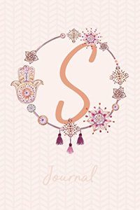 Beautiful Bohemian Style Journal with Initial