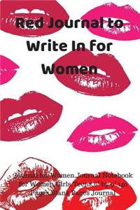 Red Journal to Write in for Women