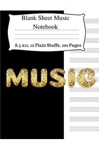 Blank Sheet Music Notebook