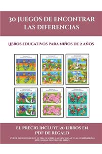 Libros educativos para niños de 2 años (30 juegos de encontrar las diferencias)