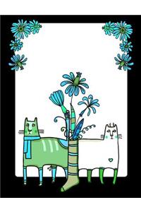 My Big Fat Bullet Journal for Cat Lovers Funny Cats in Socks with Flowers 7
