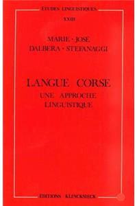 Langue Corse, Une Approche Linguistique