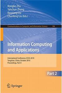 Information Computing and Applications